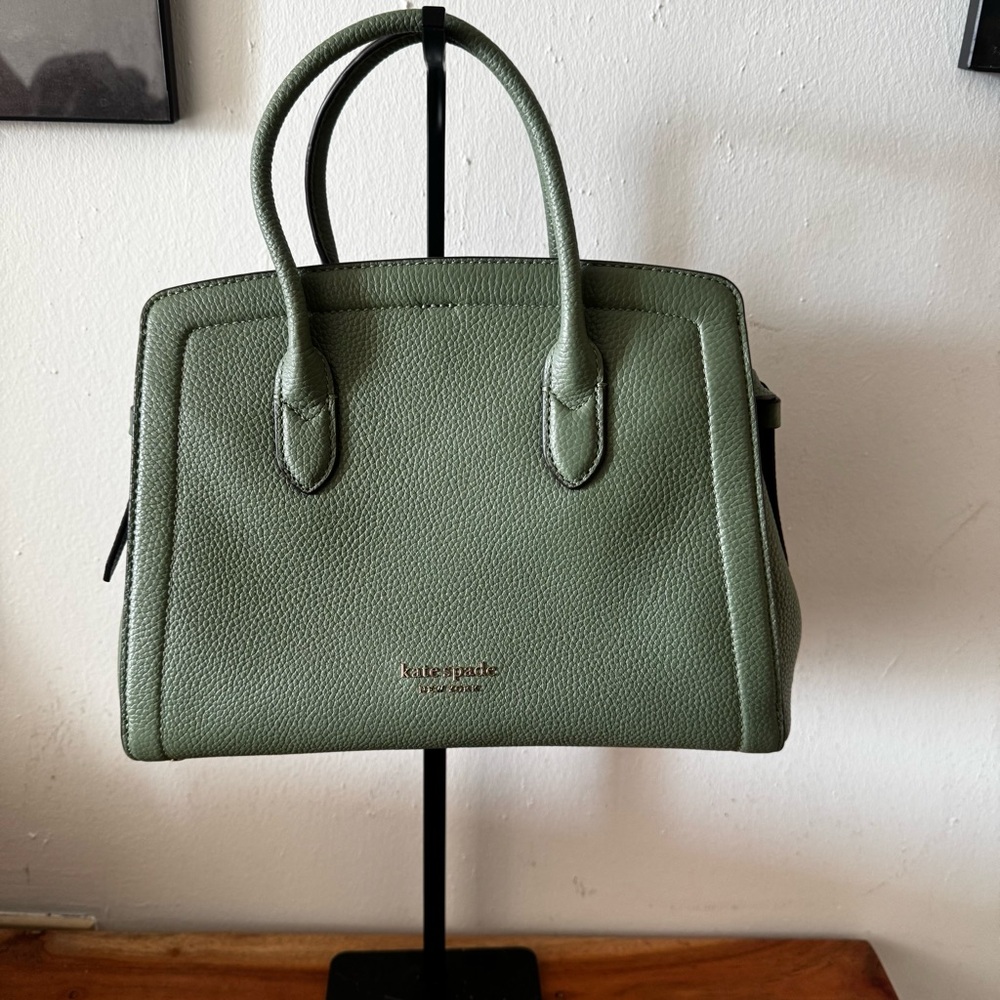 Kate Spade Green Leather Tote Bag